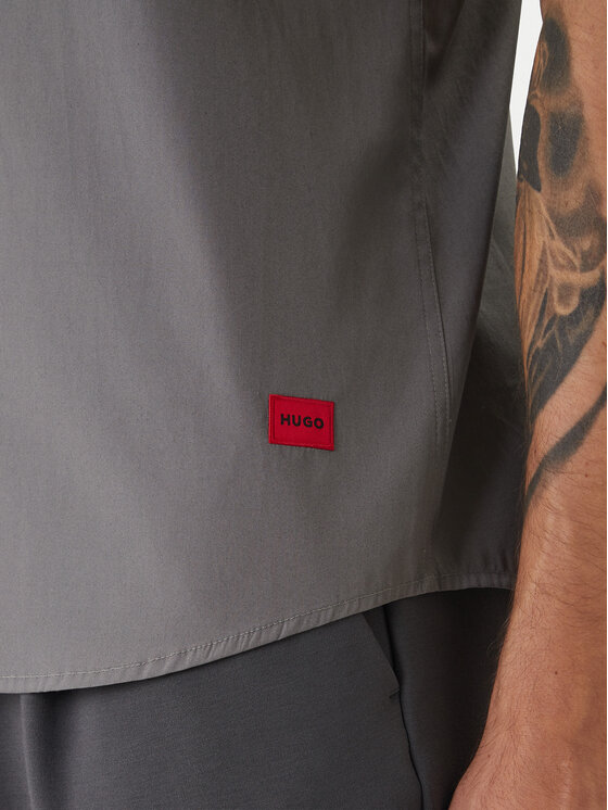 HUGO HUGO Риза Ellino 50560584 Сив Relaxed Fit