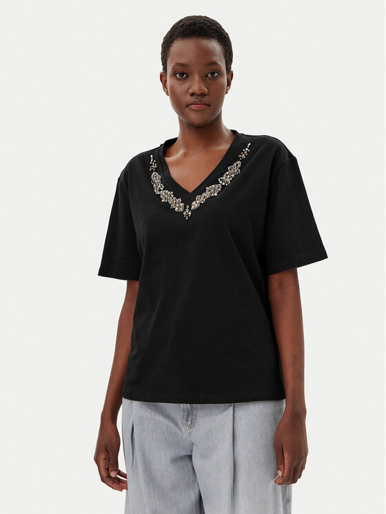 Liu Jo Liu Jo Tricou WA5146 JS923 Negru Regular Fit