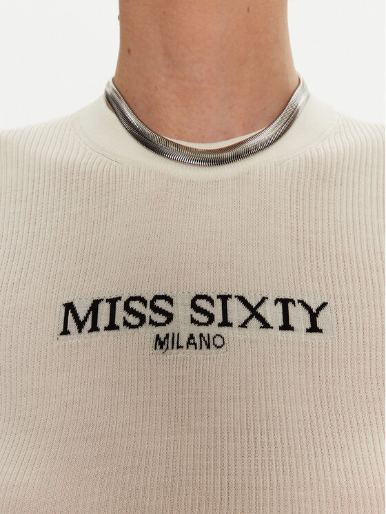 Miss Sixty Miss Sixty Megztinis 6L4RJ4340000 Écru Slim Fit