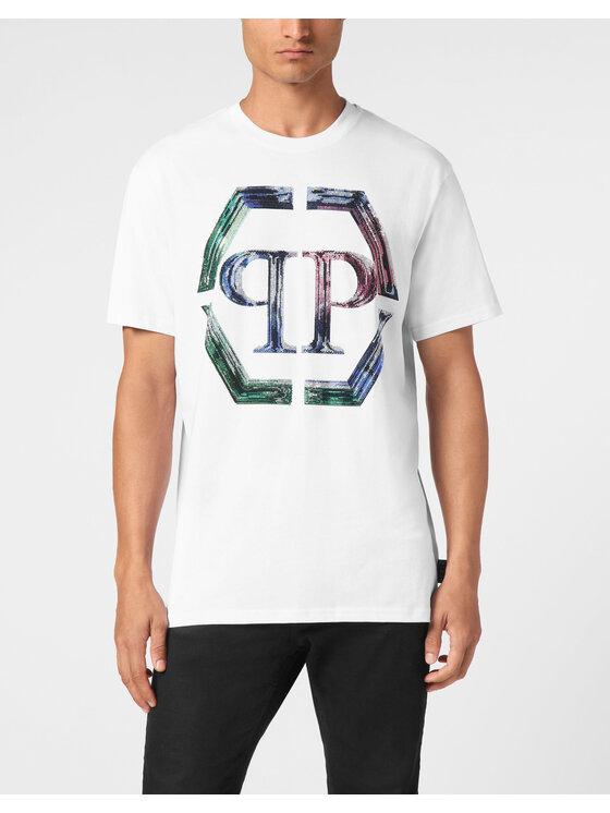 PHILIPP PLEIN PHILIPP PLEIN T-Shirt 9565 Biały Regular Fit