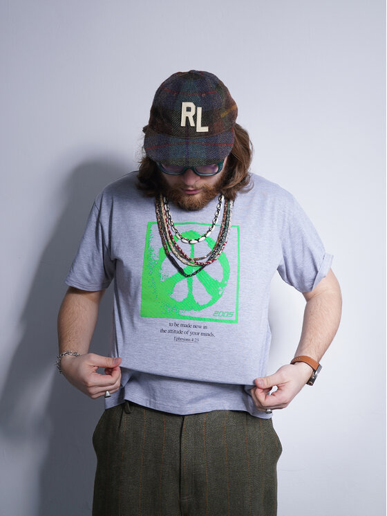 2005 2005 T-Shirt Pacif Szary Oversize