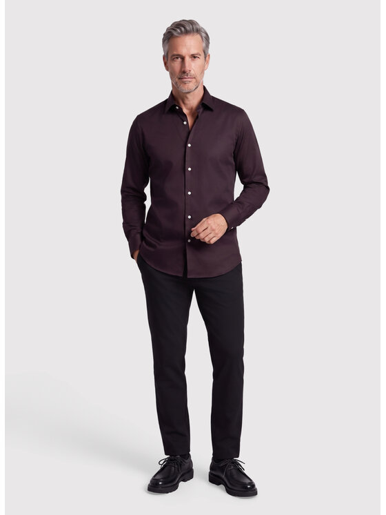 Pako Lorente Pako Lorente Koszula P26WF-1X-025 Bordowy Slim Fit