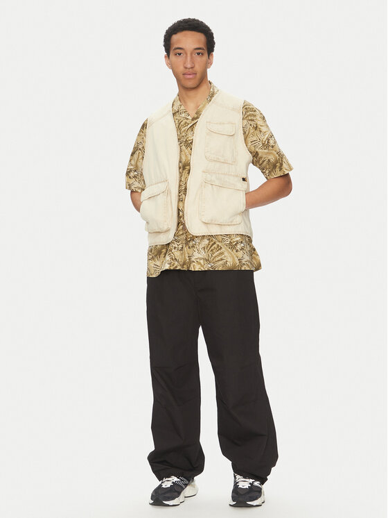 Alpha Industries Alpha Industries Vestă elegantă Canvas Acid Vest 156140 Crem Loose Fit