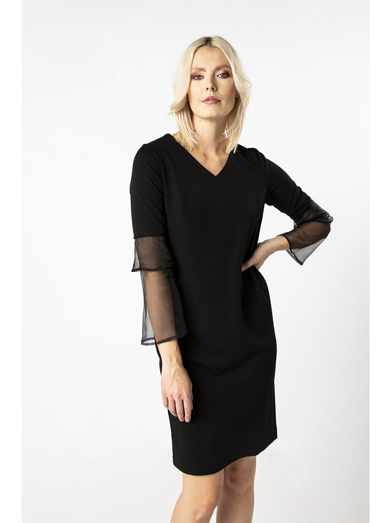 QUIOSQUE QUIOSQUE Každodenné šaty TIULE DRESS Čierna Regular Fit