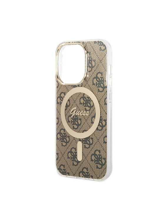 Guess Guess Etui na telefon Pokrowiec Futerał Brązowy