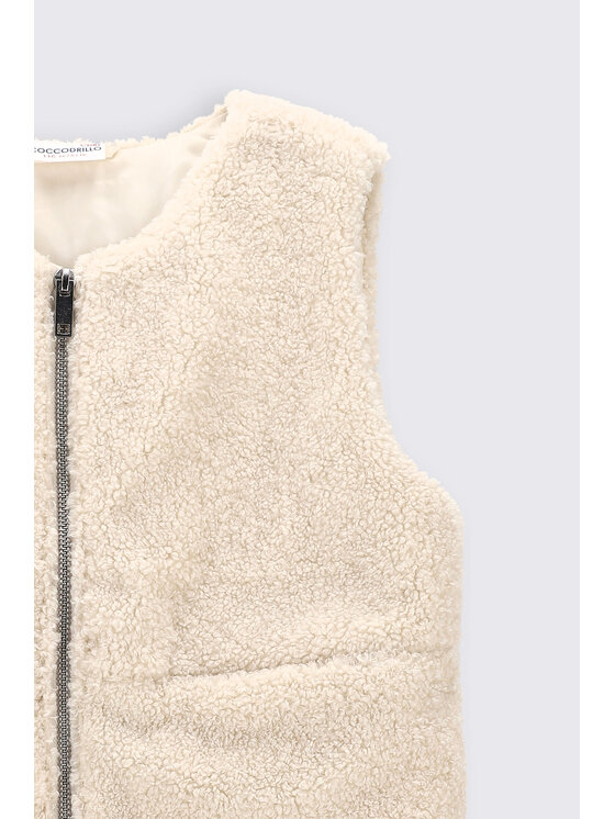 Coccodrillo Coccodrillo Kamizelka ZC2178401ROK-003 Beżowy Regular Fit