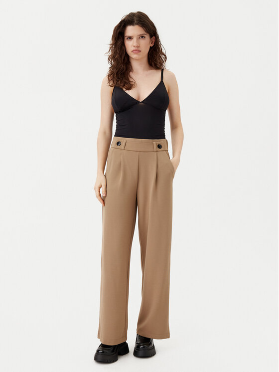 JDY JDY Hlače iz tkanine Geggo 15208430 Rjava Wide Leg