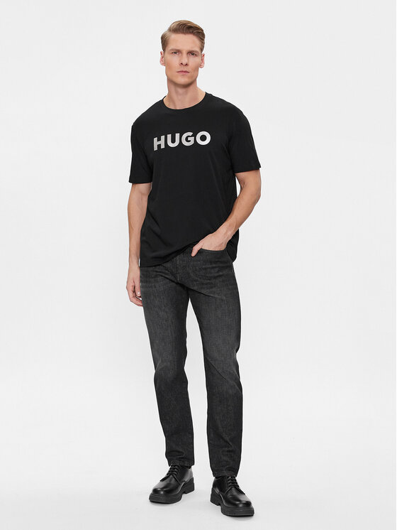 HUGO Hugo T-Shirt Dulivio 50506996 Czarny Regular Fit