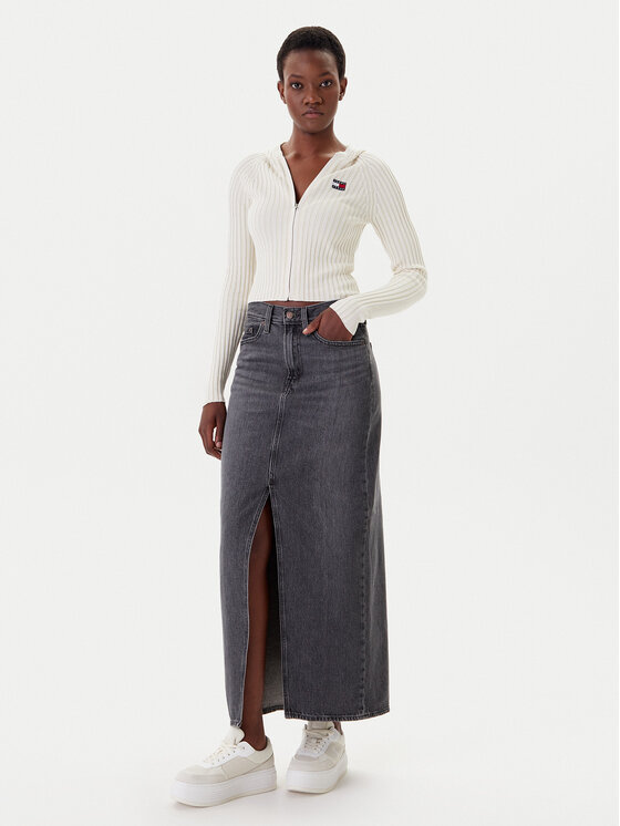 Tommy Jeans Tommy Jeans Kardigán DW0DW20974 Ekru Slim Fit
