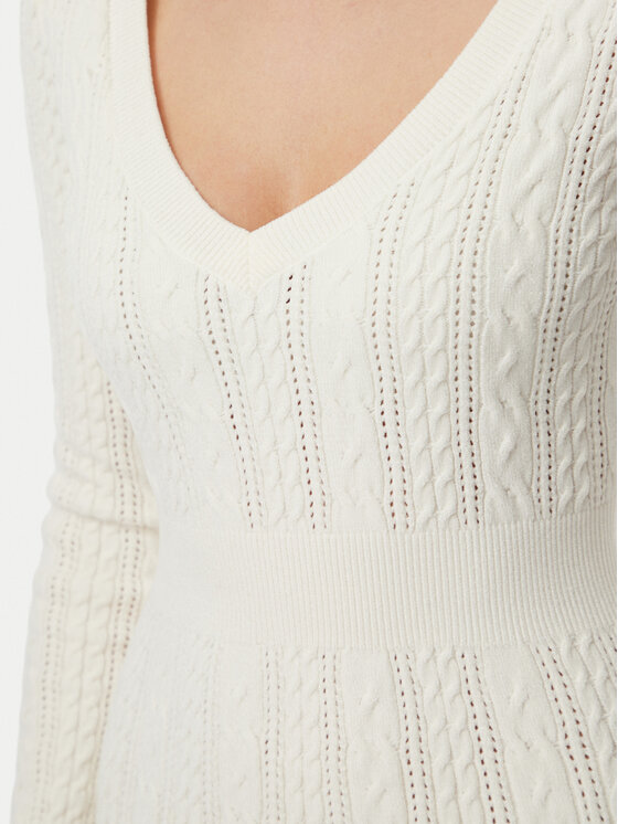 Guess Guess Pletena obleka W6BK31 Z1443 Kremna Regular Fit