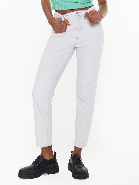 Calvin Klein Jeans Džínsy J20J220859 Biela Mom Fit
