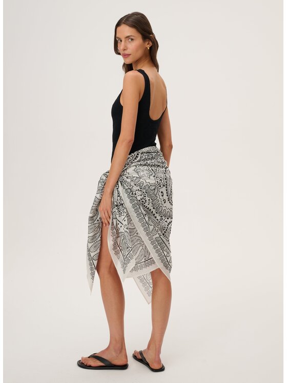 LEBRAND LEBRAND Pareo Riviera Kremowy