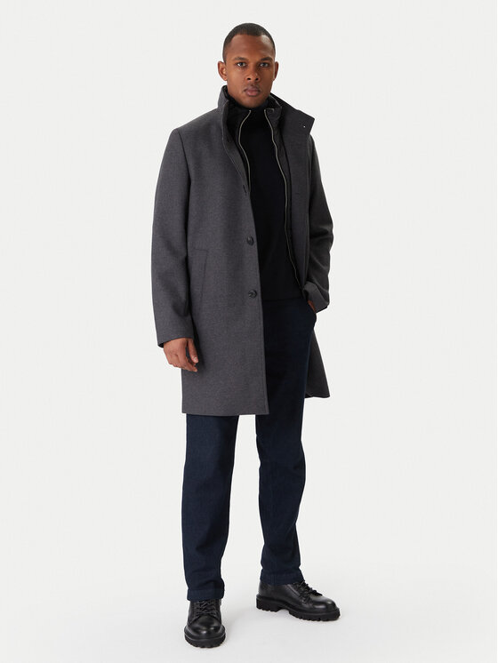 Marc O'Polo Marc O'Polo Cappotto di lana 529 0288 71044 Grigio Regular Fit