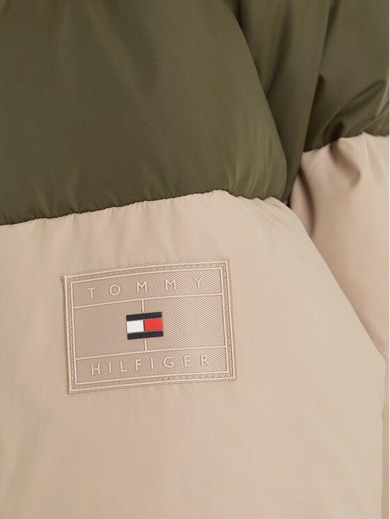 Tommy Hilfiger Tommy Hilfiger Μπουφάν πουπουλένιο Essential Colorblock KB0KB08559 S Πράσινο Regular Fit