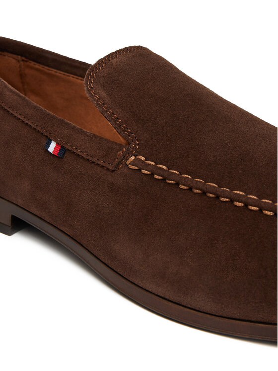 Tommy Hilfiger Tommy Hilfiger Nizki čevlji Hilfiger Flexible Suede Loafer FM0FM05496 Rjava