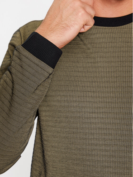 BOSS Boss Majica z dolgimi rokavi Ottoman 50500448 Zelena Regular Fit