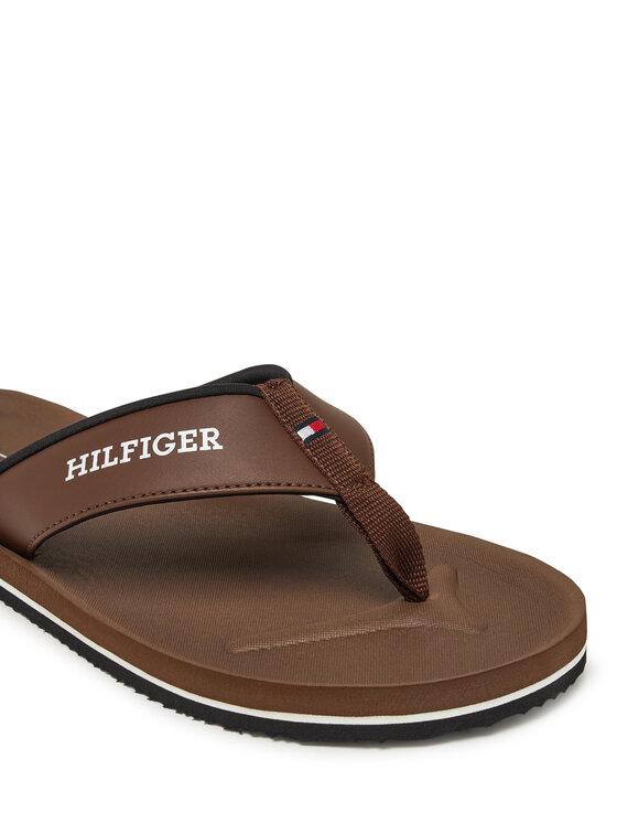 Tommy Hilfiger Tommy Hilfiger Čības uz pirksta Padded Comfort Hilfiger B Sandal FM0FM05440 Brūns