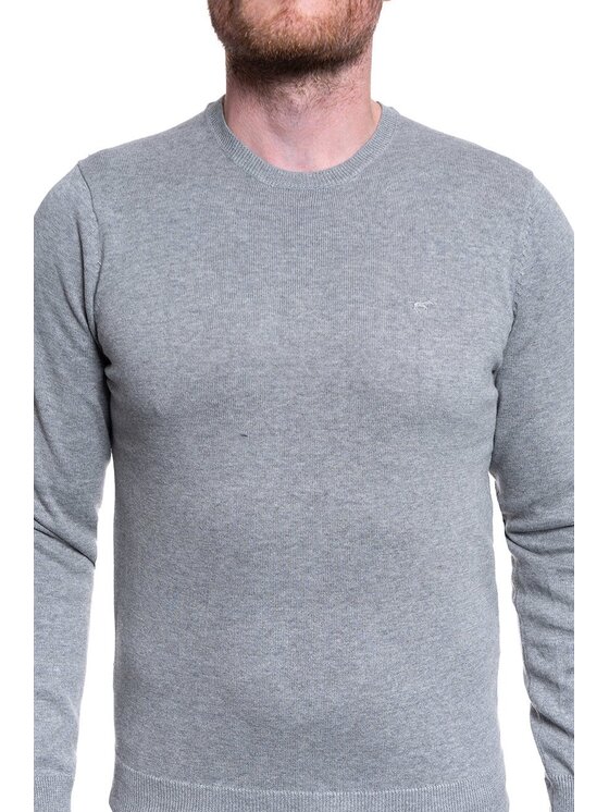 Mustang Mustang Maglione EMIL C BASIC Grigio Regular Fit