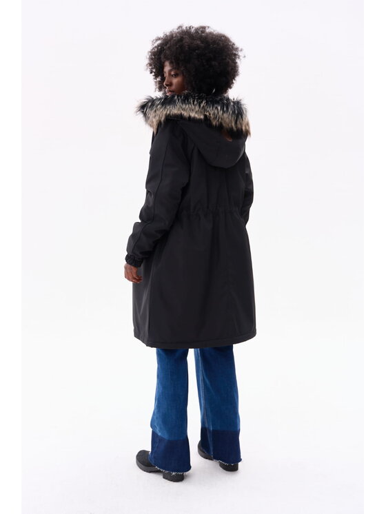 blue shadow blue shadow Kurtka zimowa Sharona Czarny Regular Fit