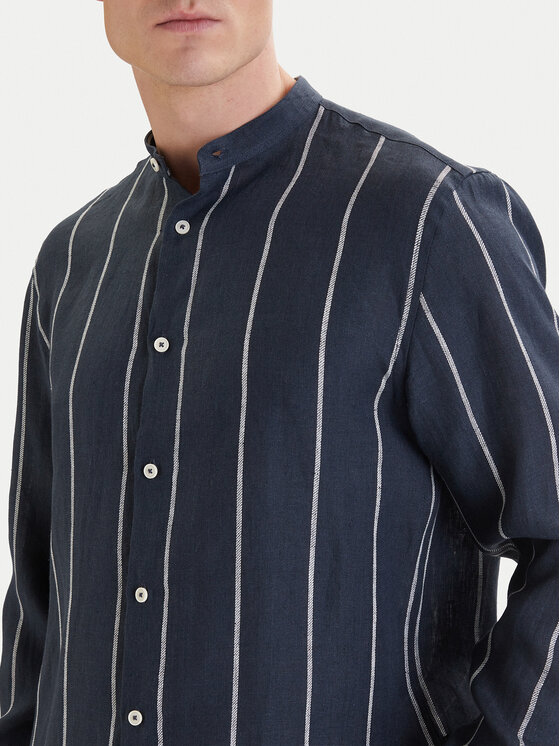 Bugatti Bugatti Košeľa 9550-78954C Tmavomodrá Casual Fit