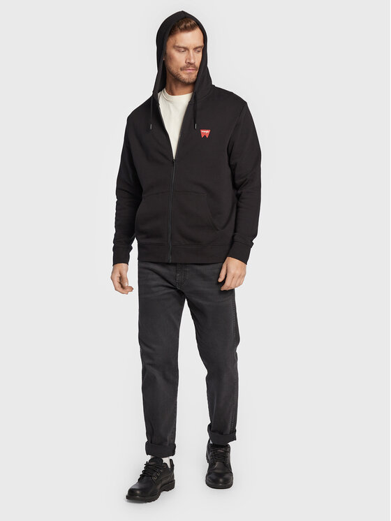 Wrangler Wrangler Bluza Zip Thru W664HA100 112320252 Czarny Regular Fit