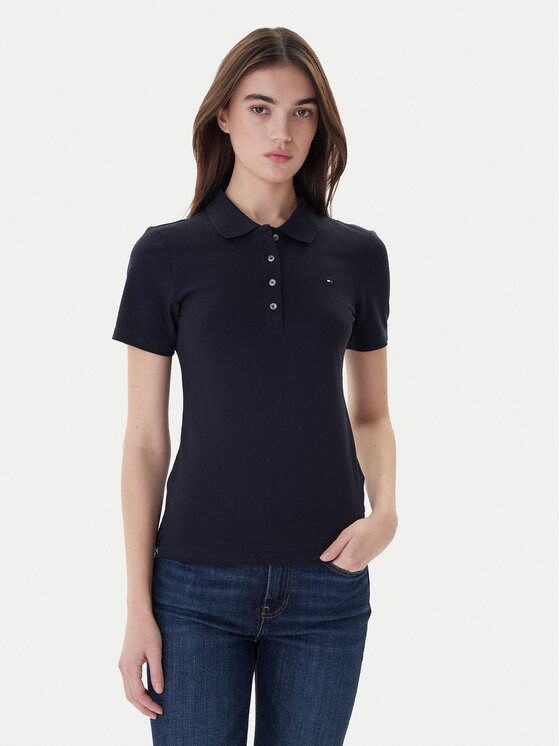 Tommy Hilfiger Tommy Hilfiger Polokošile 1985 WW0WW42047 Tmavomodrá Slim Fit