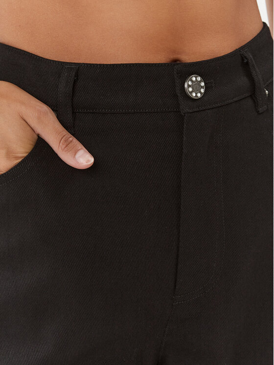 ROTATE ROTATE Jeansy Twill 111204100 Černá Regular Fit