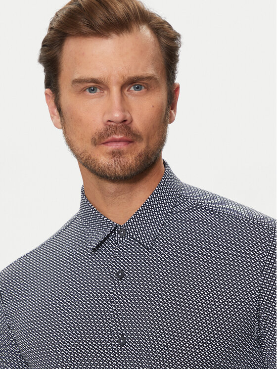 BOSS Boss Koszula Roan 50522091 Czarny Slim Fit