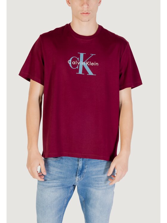 Calvin Klein Jeans Calvin Klein Jeans T-shirt SS Hero Monologo Tee Bordeaux Casual Fit