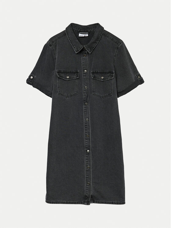 Vero Moda Vero Moda Džínové šaty Jennie 10309665 Černá Regular Fit