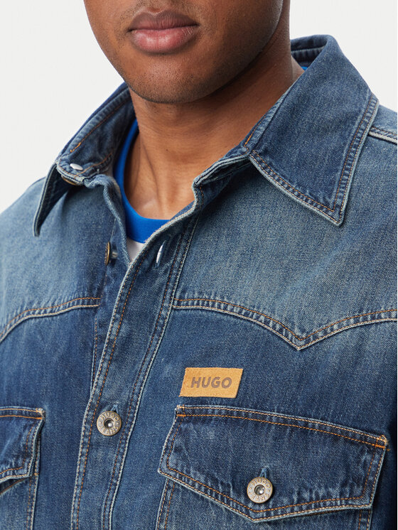 HUGO HUGO Teksasärk Ebant 50565401 Sinine Oversize