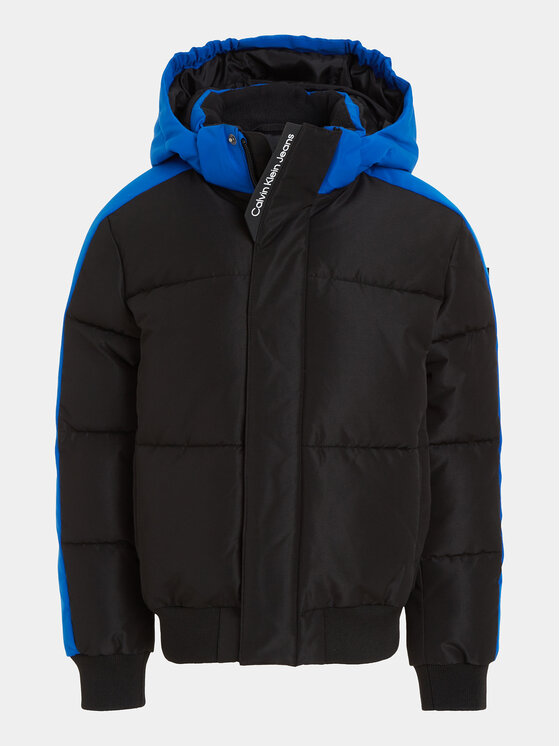 Calvin Klein Jeans Calvin Klein Jeans Пухено яке Color Block IB0IB01722 Черен Regular Fit