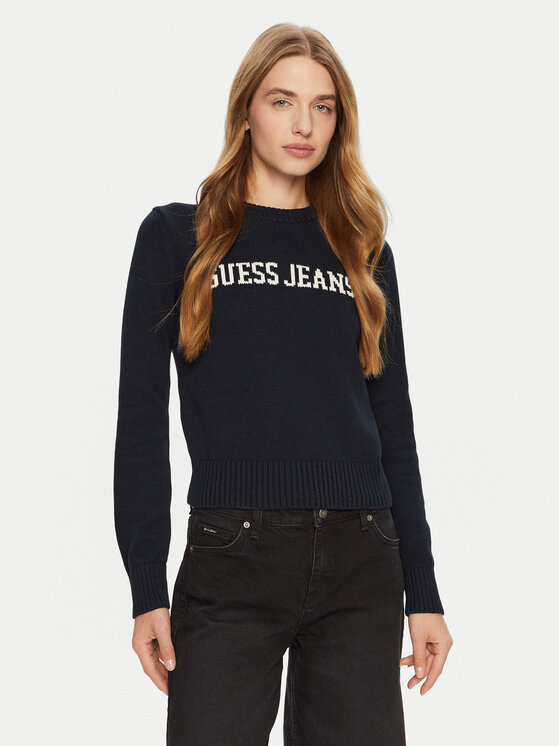 Guess Jeans Guess Jeans Sweater W4BR10 Z3HM1 Kék Regular Fit
