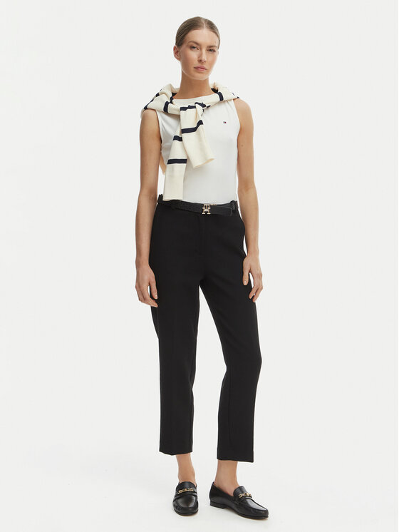 Tommy Hilfiger Tommy Hilfiger топ WW0WW47807 Екрю Slim Fit