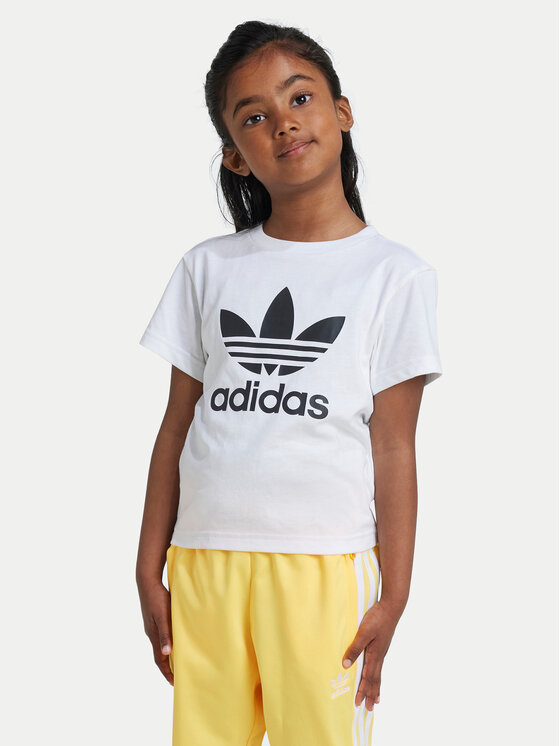adidas adidas T-särk adicolor Trefoil JE0518 Valge Regular Fit