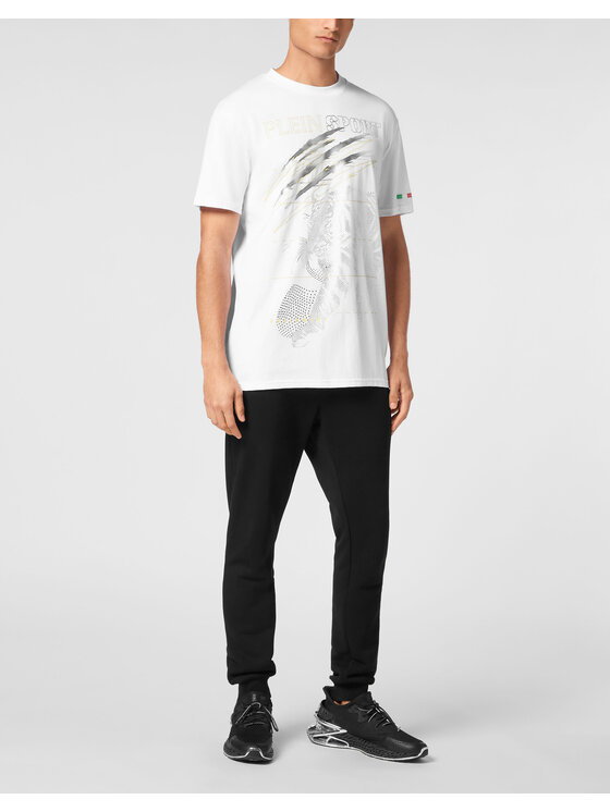 Plein Sport Plein Sport T-Shirt 22975 Biały Regular Fit