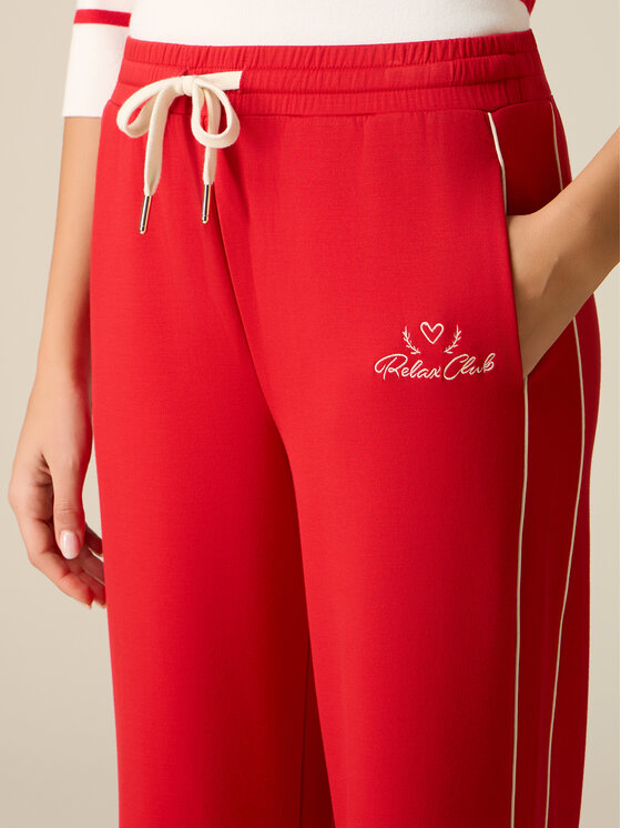 Oltre Oltre Pantaloni di tessuto P810J002517N016 Rosso Regular Fit