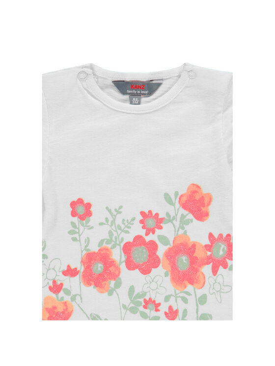 Kanz Kanz T-Shirt 1912261-1000 Biały Basic Fit
