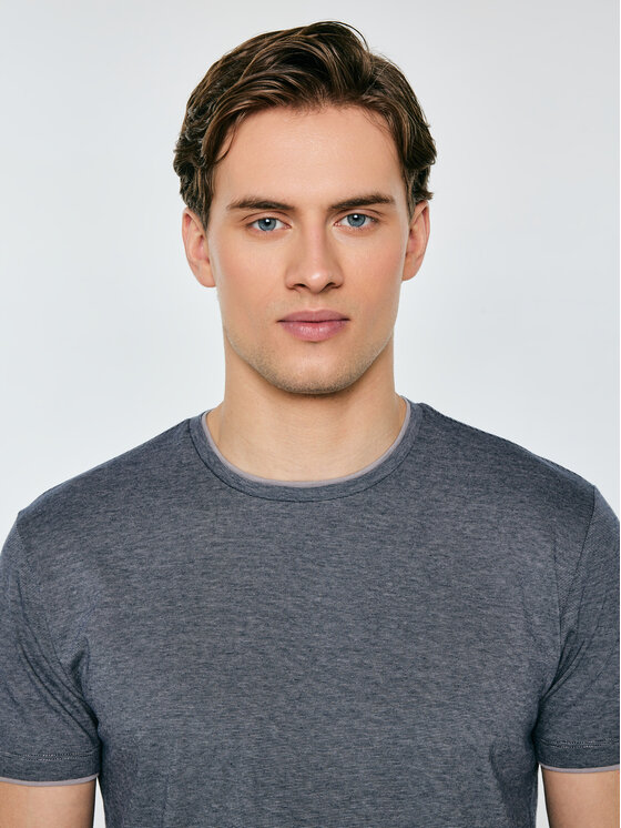 BIG STAR BIG STAR T-Shirt FREDRISER Granatowy Basic Fit