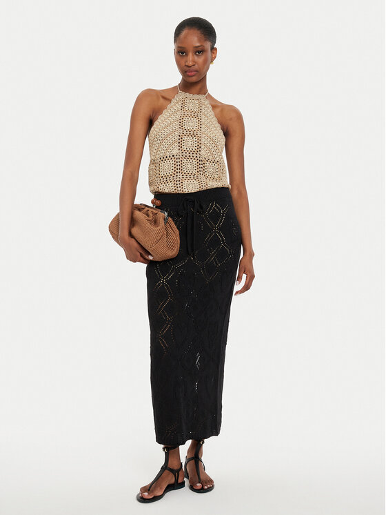 TWINSET TWINSET Pouzdrová sukně 242TP3453 Černá Slim Fit