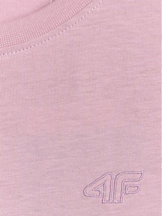 4F 4F T-Shirt BASIC+ Różowy jasny Oversize