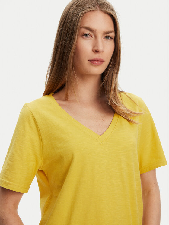 United Colors Of Benetton United Colors Of Benetton Majica 3BVXD400H Rumena Relaxed Fit
