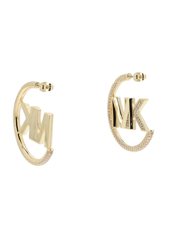 Michael Kors Michael Kors Auskarai Pavé Logo Hoop Earrings MKJ7786710 Auksinė