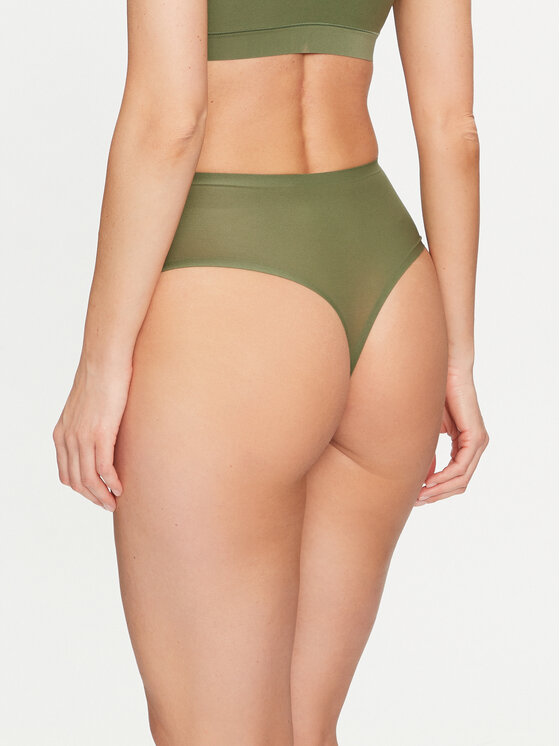 Chantelle Chantelle Brazīliešu biksītes ar augstu jostas daļu Soft Stretch C10690 Zaļš
