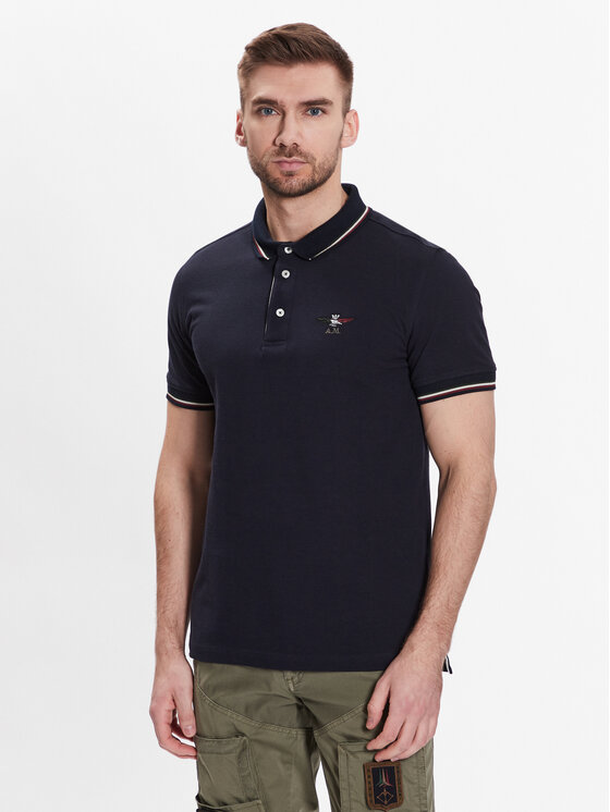 Aeronautica Militare Polo 231PO1692P315 Tumši zils Regular Fit