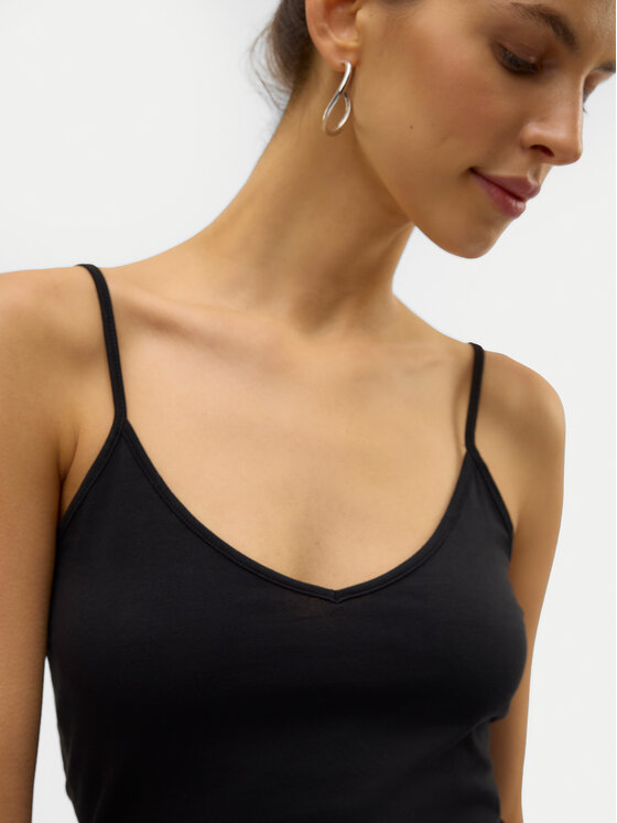 Vero Moda Vero Moda Marškinėliai My Soft 10152911 Juoda Regular Fit