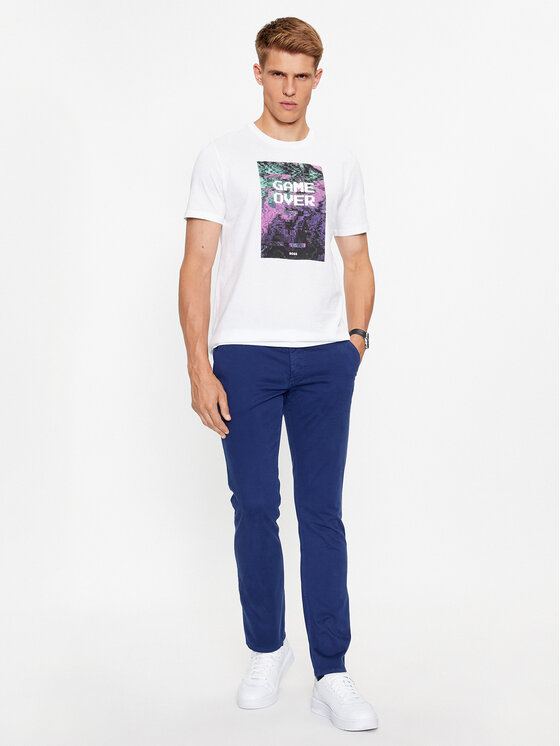 BOSS Boss Футболка Temessage 50503552 Білий Relaxed Fit