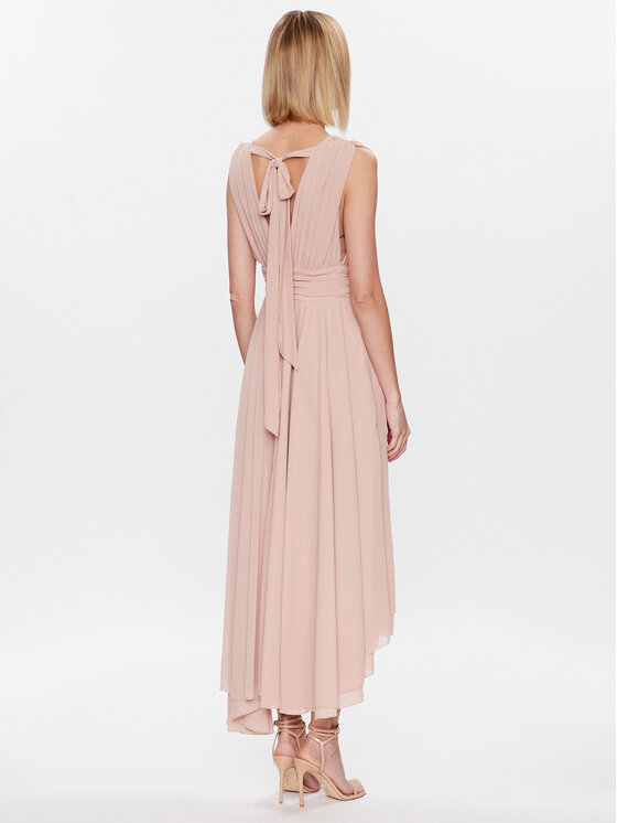 ViCOLO ViCOLO Kokteilinė suknelė TE0064 Smėlio Regular Fit