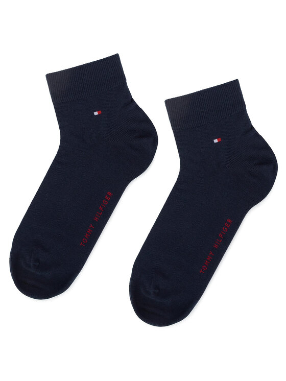 Tommy Hilfiger Tommy Hilfiger Súprava 2 párov členkových pánskych ponožiek 342025001 Tmavomodrá