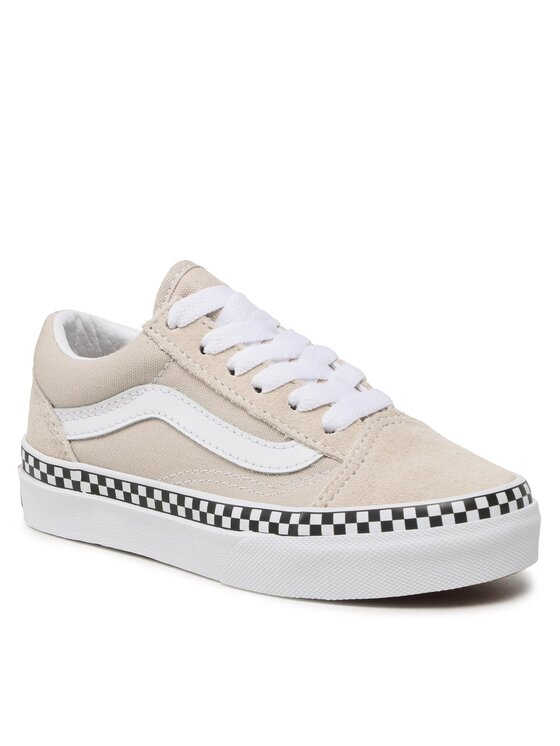 White old cheap skool vans checkered